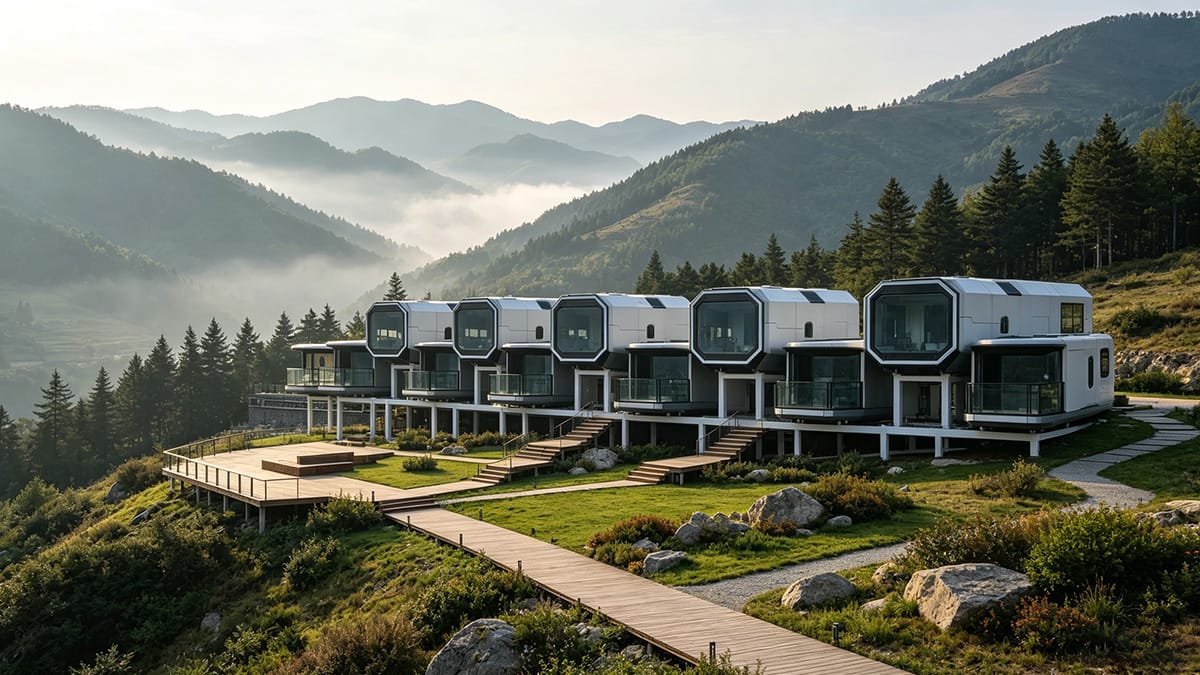 Resort Capsule Houses for Modern Travelers