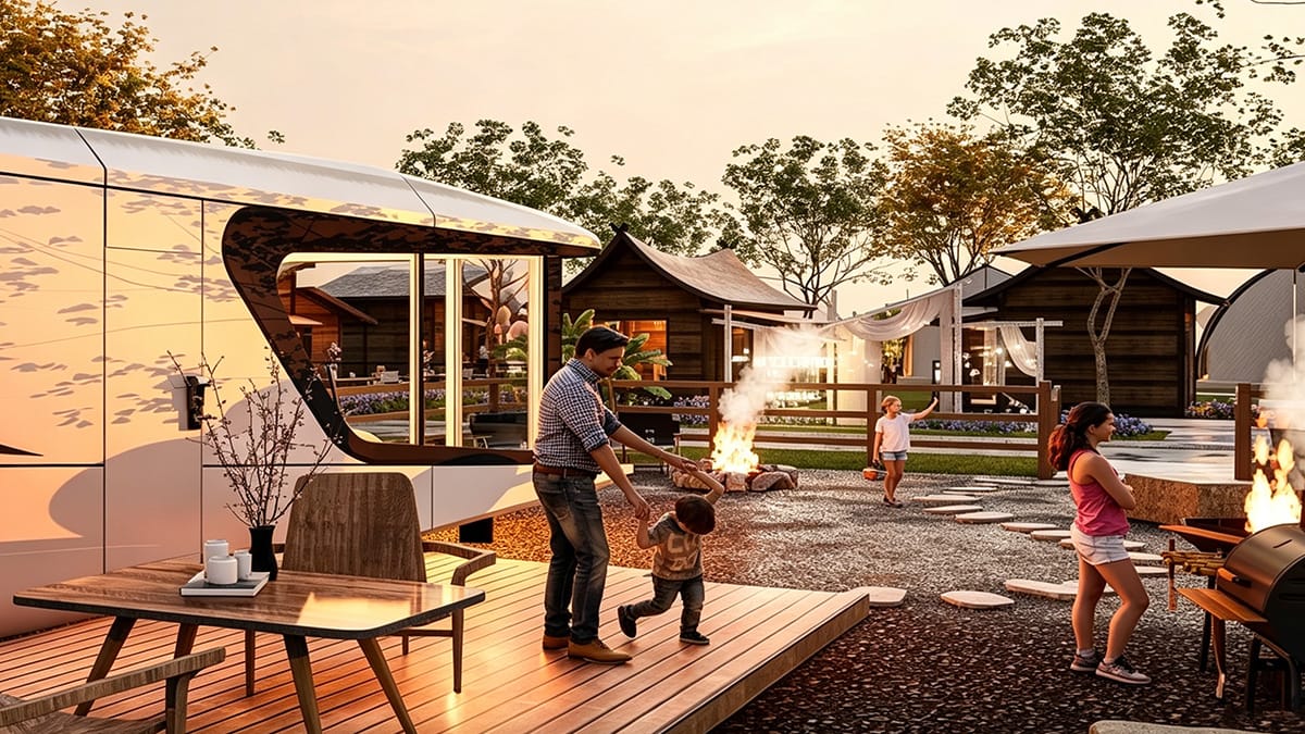 Capsule Houses Are Used in Glamping Resorts
