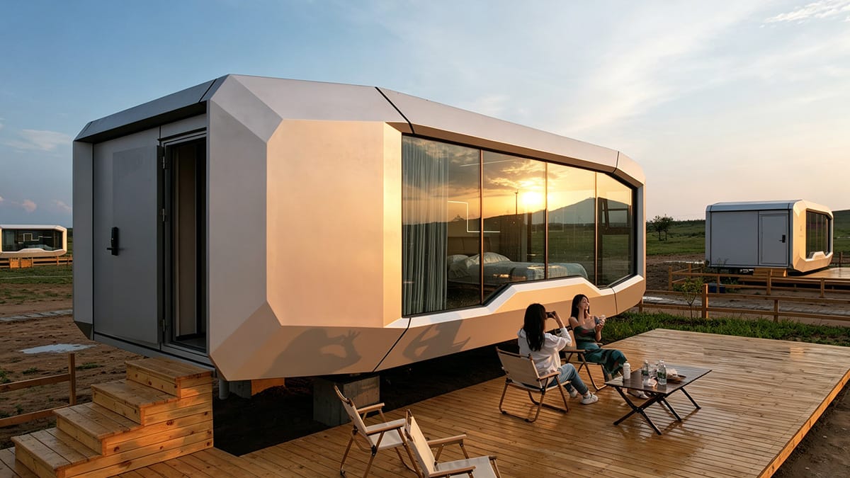 Camping Capsule Houses Over Views